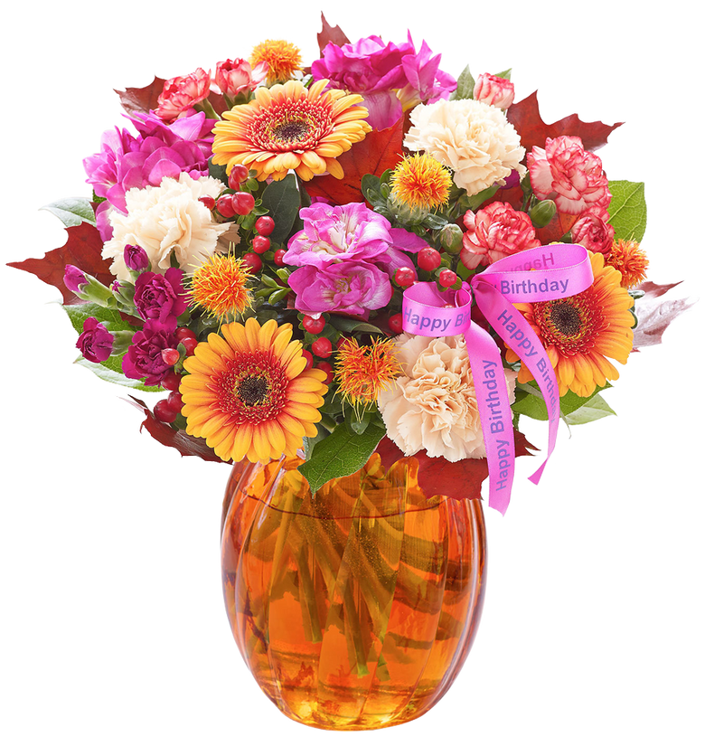 Happy Birthday Autumn Brights Globe